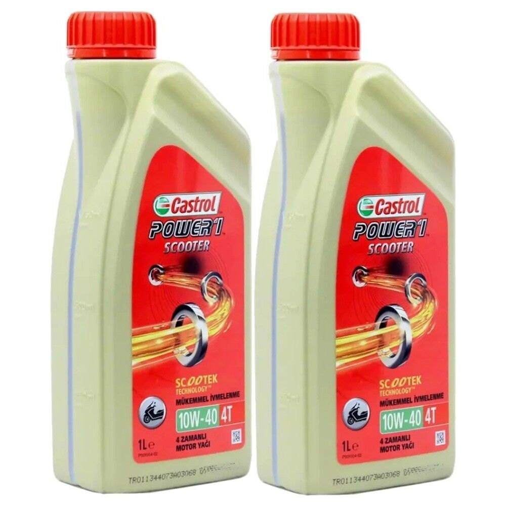 Yağ Castrol Power 1 Scooter 10W40 4t 1l (Üretim 18.07.2023) 2 Adet