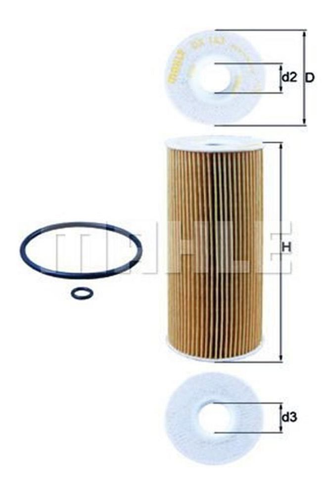 Ox143d Filtre Yag-(VW: LT 35-GOLF İV-BORA-CRAFTER 2.5 TDİ-1.9 TDİ 0009830621 074115562 (WC272191)