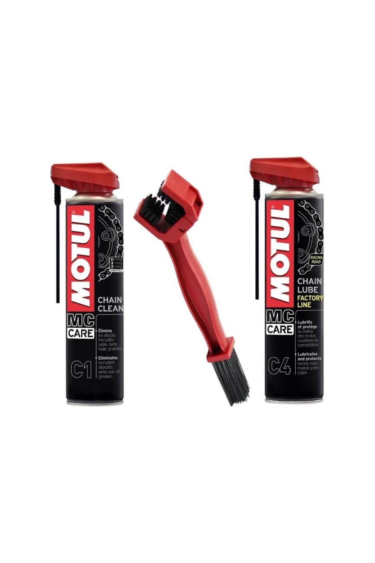 Motul Zincir Bakım C1 C4 Zincir Temizleme Fırçası Set