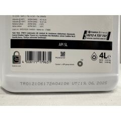 Gtx 20W-50 4l Motor Yağı (Üretim Tarihi 2025)