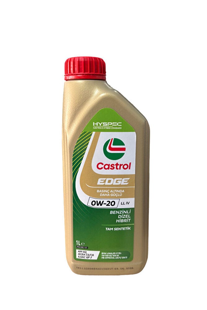 Edge 0W-20 Ll Iv 1 Litre Motor Yağı 2026 ÜRETİM