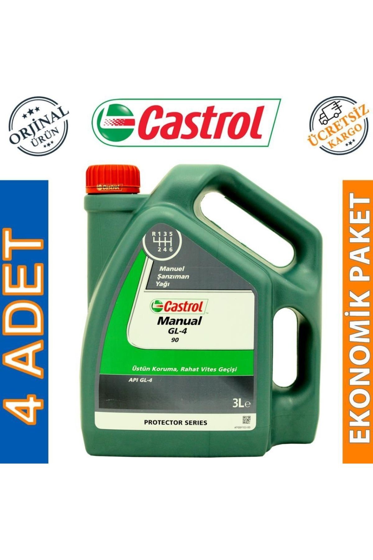 Castrol Manual 90 GL-4 Şanzıman ve Diferansiyel Yağı 4 x 3 L