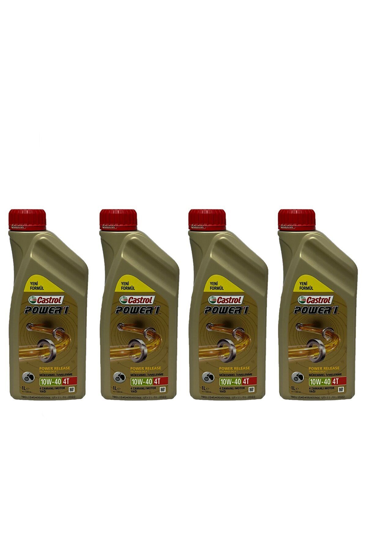 Power1 10W-40 4T Motosiklet, 4 Zamanlı Motor Yağı 1 Lt. 4 Adet
