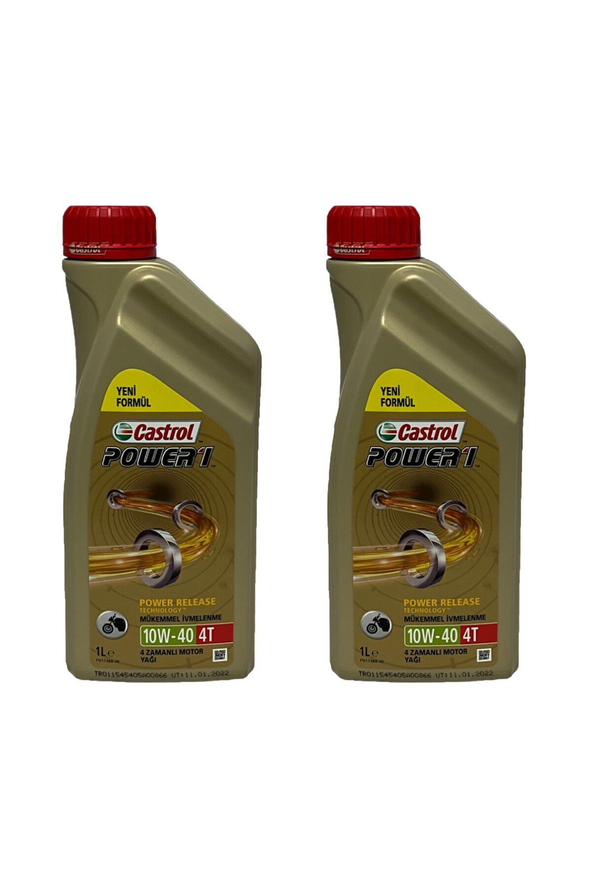 Power1 10W-40 4T Motosiklet, 4 Zamanlı Motor Yağı 1 Lt. 2 Adet
