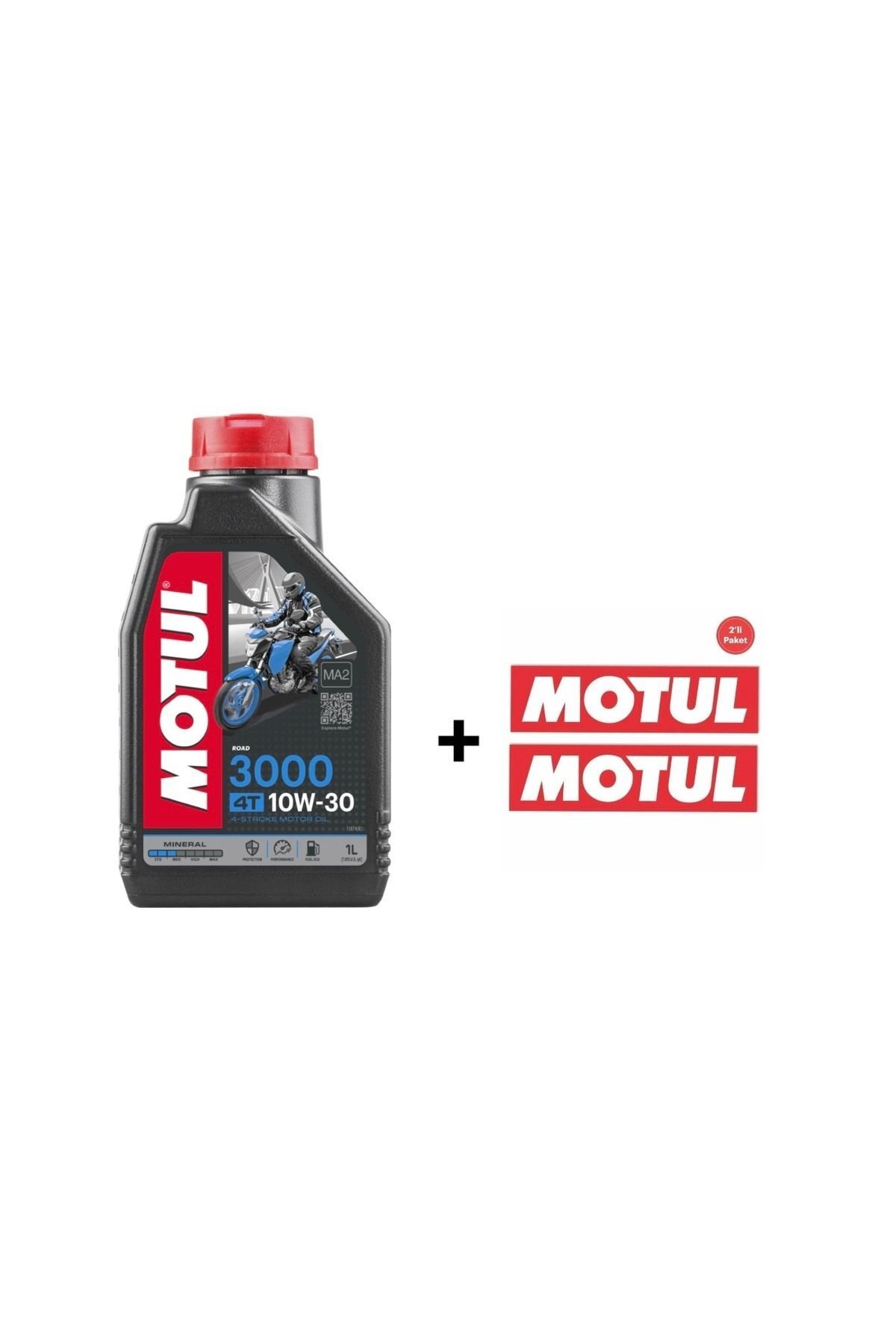 3000 10w40 4t Mineral Motosiklet Motor Yağı & 2’li Sticker (ÜRETİM YILI 2024)