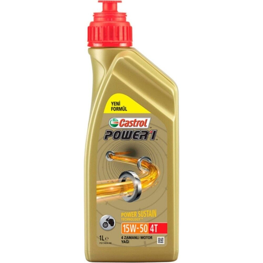 Castrol power1 15w/50 4t 1 lt 4 zamanlı motosiklet yağı